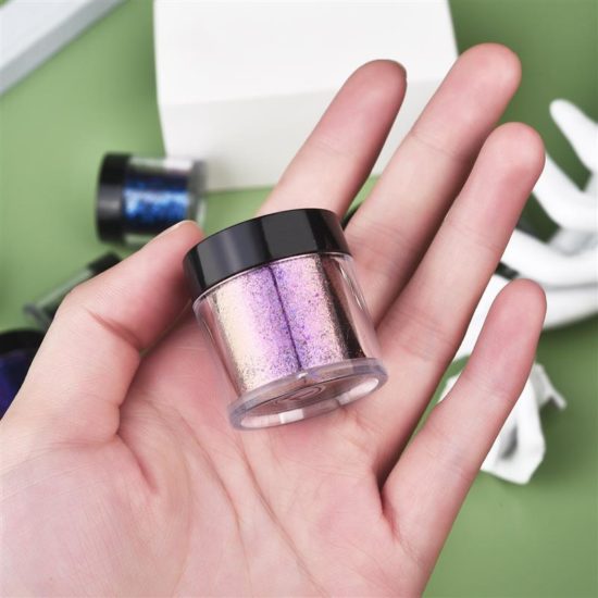 ⁦Mirror Powder Chameleons Epoxy Glitter Magic Pigment Pearlescent Discolored Resin Colorant Jewelry Dye Tools⁩ - الصورة ⁦2⁩