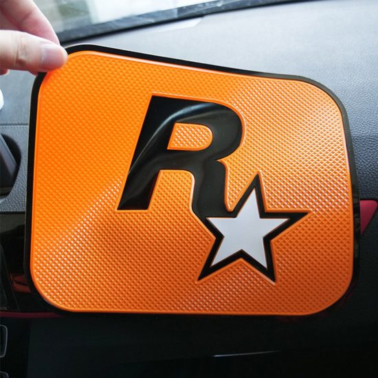 GTA R-Star Sticky Gel Pad Car Dashboard Sticky Anti-Slip PVC Mat For Phone Sunglasses Holder