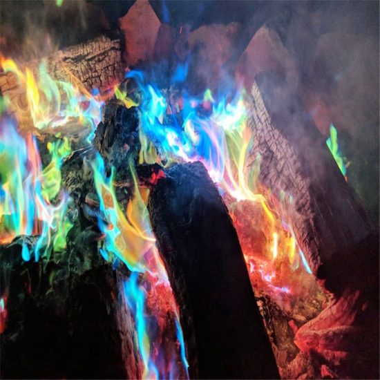 Fire Magic Tricks Coloured Flames Mystical Bonfire Sachets Fireplace Professional Pyrotechnics Camping Hiking Tools - Image 2