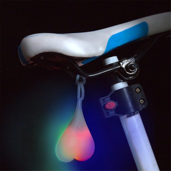 Cycling Balls Tail Light Creative For Bike Waterproof Night LED Red Warning Lights Bicycle Back Seat Silicone Egg Lamp - Image 2