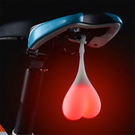 Cycling Balls Tail Light Creative For Bike Waterproof Night LED Red Warning Lights Bicycle Back Seat Silicone Egg Lamp