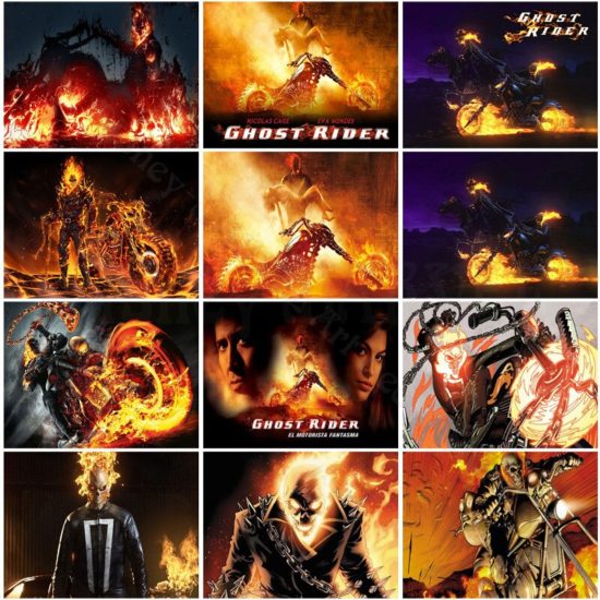 Ghost Rider Movies Diamond Embroidery Round Square Drill Diamond 5D Diy Diamond Painting Marvel Classic Sci-Fi - Image 2