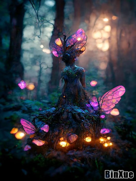 Hidden Forest Handmade Butterfly Fantasy Tree with Diamonds  Embroidery Mosaic Kit Home Decor Scenery