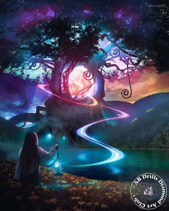 Fairy Tale Landscape Fantasy Forest 5D-AB Diamond Painting Embroidery Cross Stitch Art Rhinestone DIY Mosaic Gifts