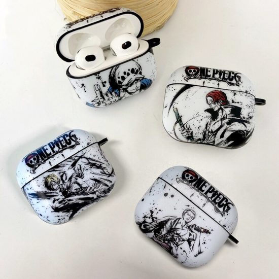 ⁦Anime One Piece Earphone Case for Apple AirPods Pro Figures Protective Shell Earphones Cover Toys Gift⁩ - الصورة ⁦3⁩