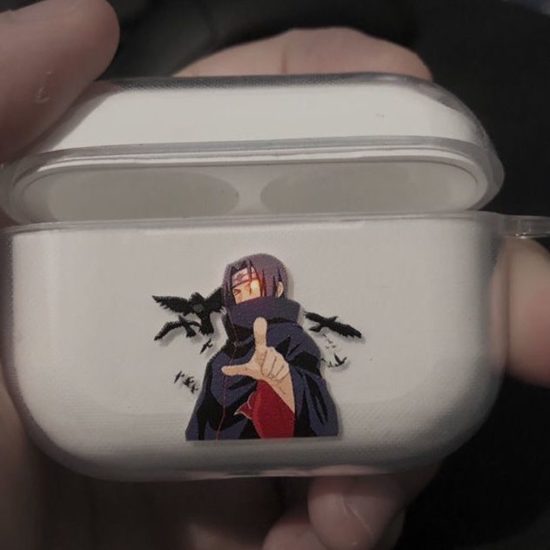 Naruto Uchiha Itachi Obito Airpods Headset Transparent Case Generation Frosted Soft Case - Image 4