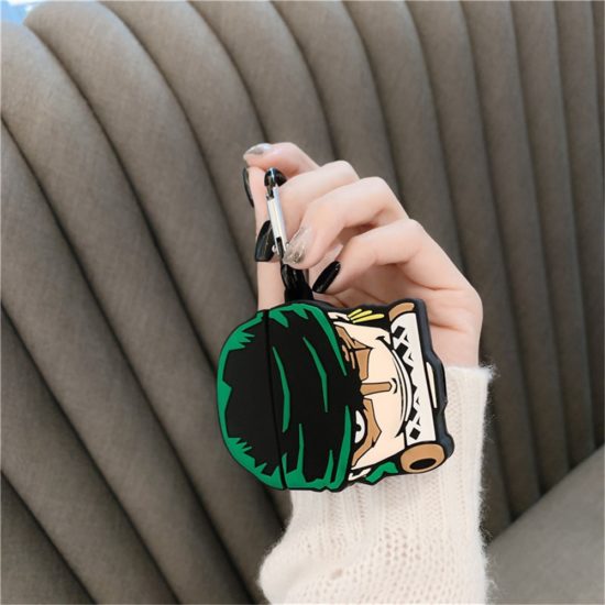 One Piece Zoro Silicone Earphone Case For Airpods Cover Protective For Airpod With Hook - Image 3