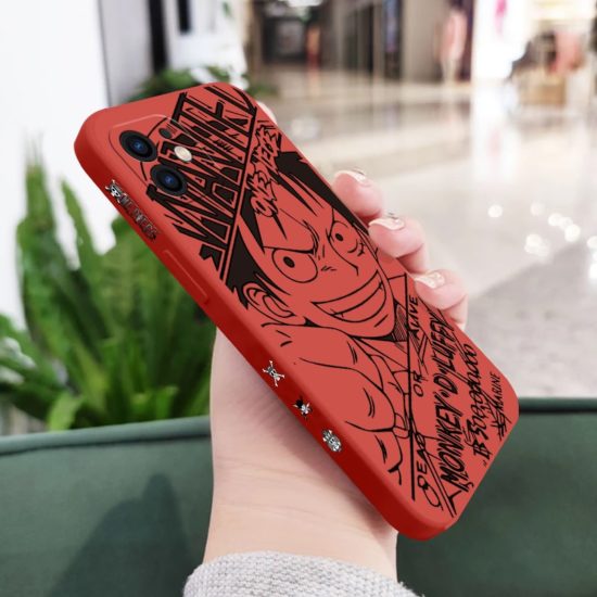 ⁦One Piece Luffy Zoro Sanji Phone Case For iPhone Liquid Silicone Cover⁩ - الصورة ⁦2⁩