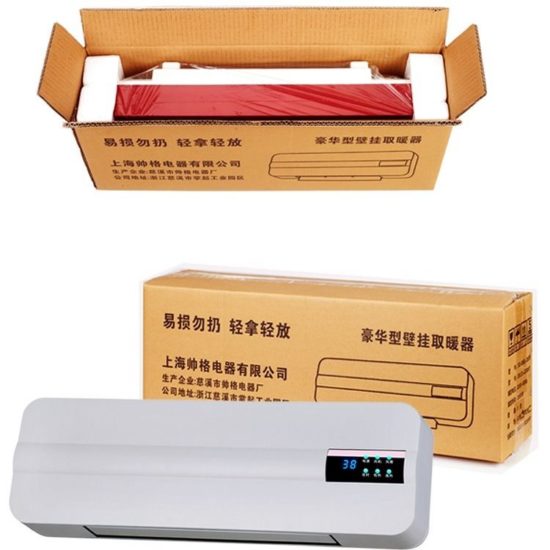 ⁦Electric Air Heater Fan Wall-mounted Wall Hanging WarmCool Wind Blower Warmer Room Ceramic Thermal Heating Stove Radiator⁩ - الصورة ⁦3⁩