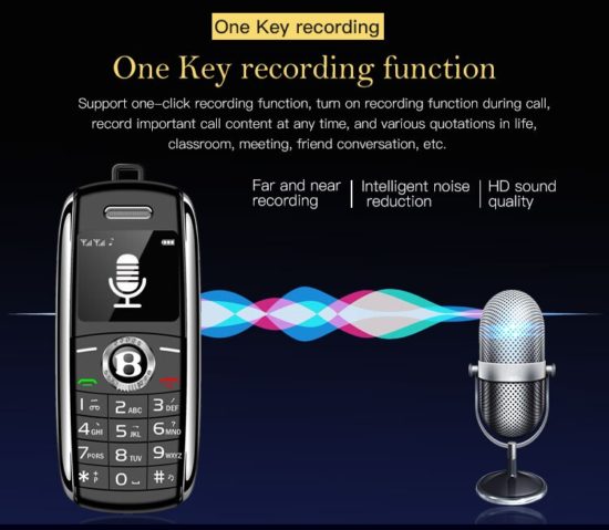 Smallest Cell Phone Dialer Bentley 0.66 Inch MP3 Bluetooth Magic Voice Unlock Dual Sim - Image 3