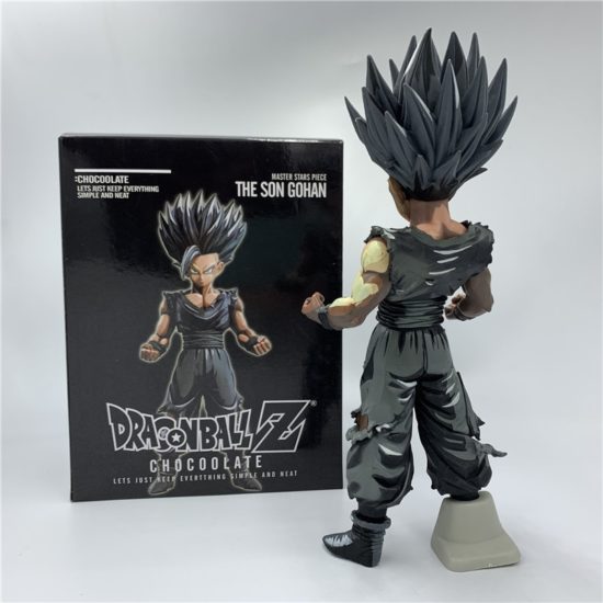 Anime Dragon Ball-Z Figure Gohan Super Saiyan Chocolate Black Ver. PVC Action Gohan Goku Toy 24cm - Image 3