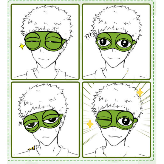 3D Eye Mask Cover Pepe the Frog Sad Frog Funny Creative Soft Sleeping Mask - Image 2
