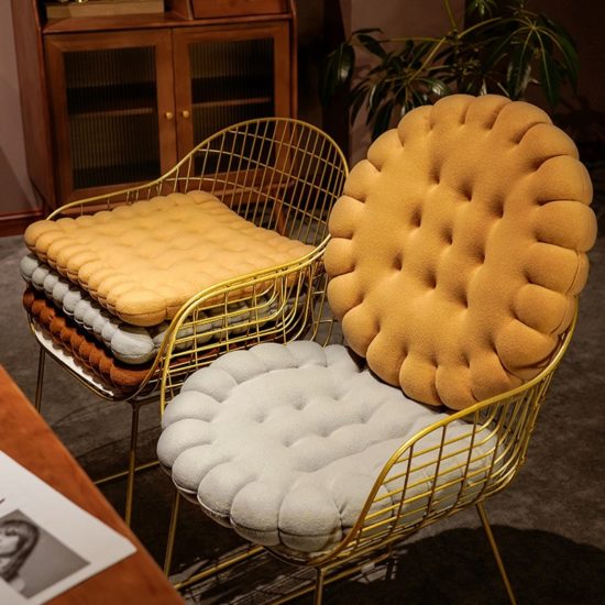Biscuit Shape Plush Cushion Soft Creative Pillow Chair Car Seat Pad Decorative Back Cushion Sofa - Image 3