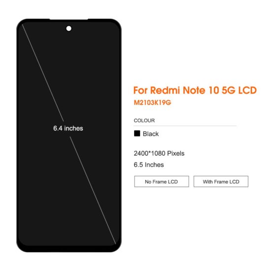Original LCD For Xiaomi Redmi Note 10 5G Display Touch Screen Digitizer Assembly LCD 100%Tested - Image 3