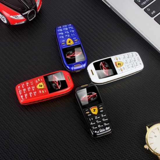 ⁦Mini Car Key Push Button Lamborghini Mobile Phone Magic Voice Bluetooth Tiny Size Cheap Children CellPhone⁩ - الصورة ⁦3⁩