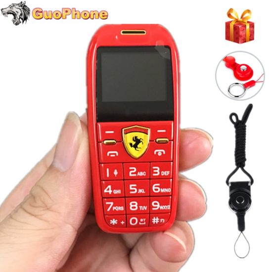 ⁦Mini Car Key Push Button Lamborghini Mobile Phone Magic Voice Bluetooth Tiny Size Cheap Children CellPhone⁩ - الصورة ⁦2⁩