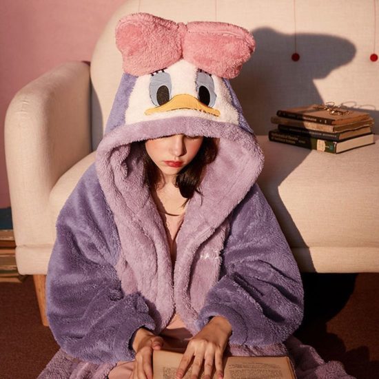 Sheldon J. Plankton Pajamas Flannel Thickened Padded Night Robe Homewear Set pijama - Image 2