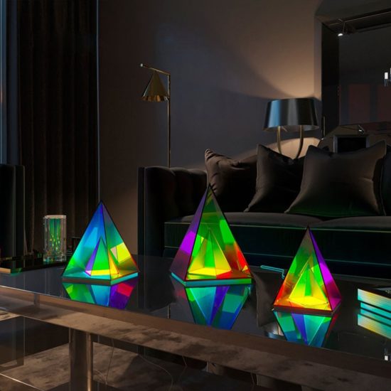 Pyramid Night Light LED USB Color Dimming Atmosphere Lamps Home Bedroom Decoration Birthday Gift Lamp - Image 2