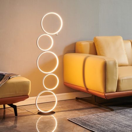 Lamp Floor for Living Room Touch Switch 3-Levels Led Dimming Metal Iron Nordic Decoration Home Corner Stand Lighting