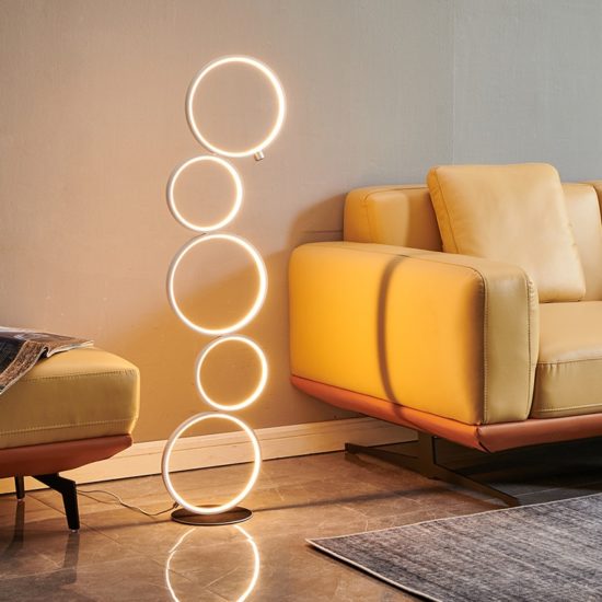 Lamp Floor for Living Room Touch Switch 3-Levels Led Dimming Metal Iron Nordic Decoration Home Corner Stand Lighting