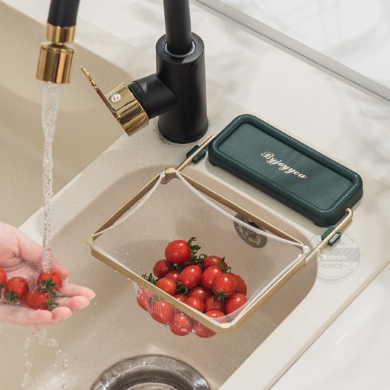 Strainer Kitchen Sink Filter Foldable Mesh Bag Stand Waste Garbage Storage Net Shelf Disposable Bag - Image 3