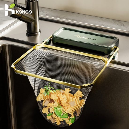 Strainer Kitchen Sink Filter Foldable Mesh Bag Stand Waste Garbage Storage Net Shelf Disposable Bag