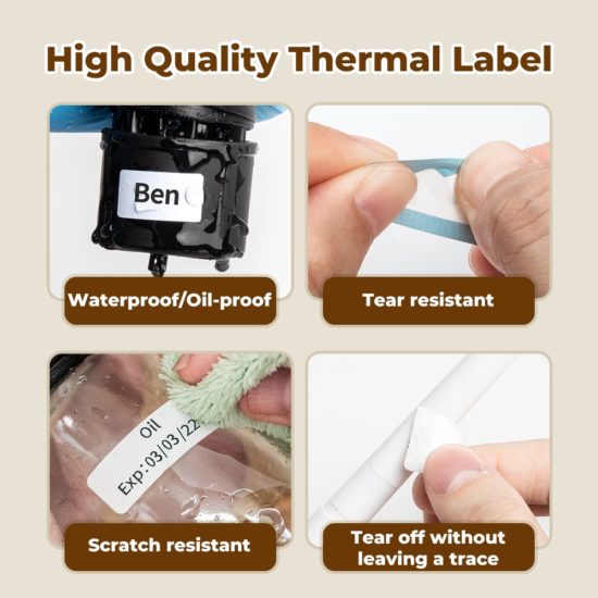 Thermal Label Maker Mini Printer Wireless DIY Sticker Label Machine Various Label Paper - Image 3