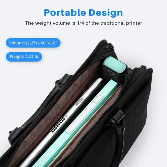 Portable Thermal Printer Supports 8.26"x11.69" A4 Thermal Paper Wireless Mobile Travel Printers for Car&Office - Image 3