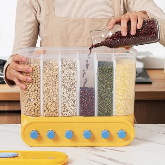 Food Grain Storage Boxes Wall Mounted Storage Sealed Proof For Kitchen - Image 2