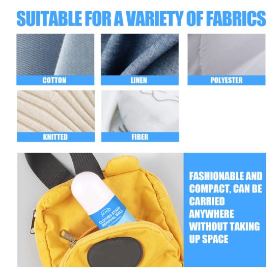 Stain Removal Roller Portable Fast Clear Safe to Cloth Fabric for Most Cloth Stain 50ml - Image 4