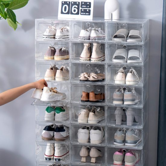 storage box shoe cabinet High Transparent, thickened dustproof 6pcs - Image 2