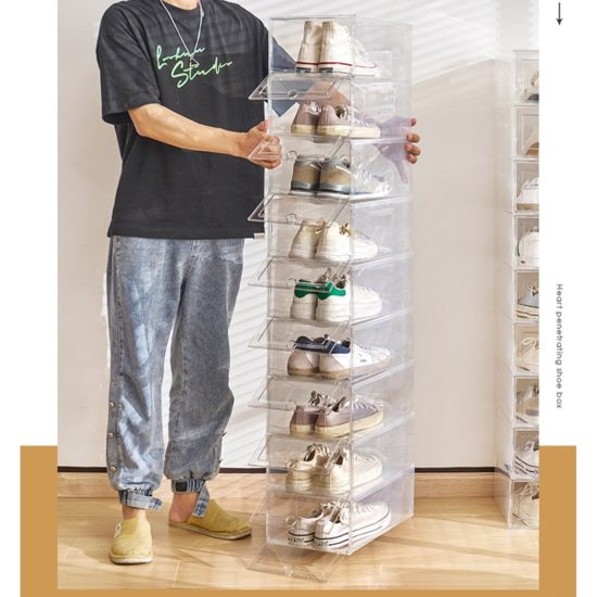 storage box shoe cabinet High Transparent, thickened dustproof 6pcs - Image 3