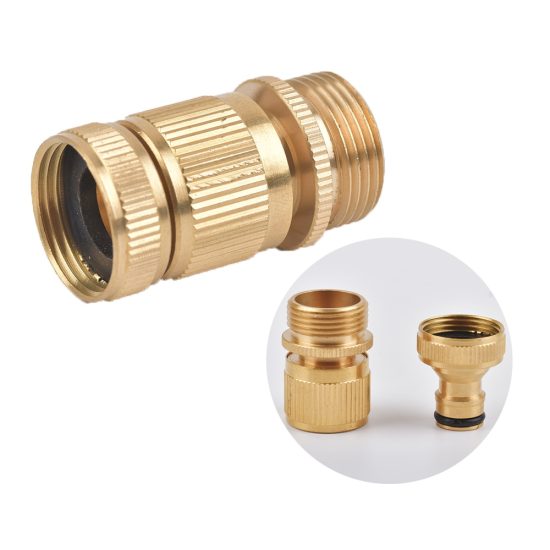 Garden Watering Adapter Irrigation Copper Hose Fittings 1Pcs Quick Connector Brass - Image 2