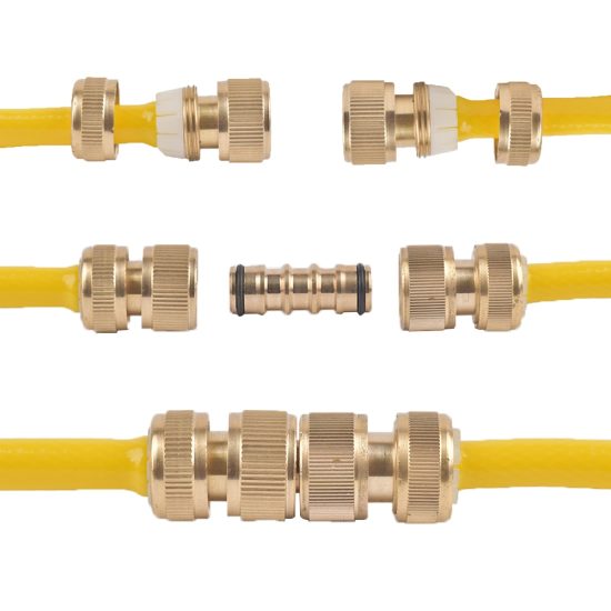 Garden Watering Adapter Irrigation Copper Hose Fittings 1Pcs Quick Connector Brass - Image 3