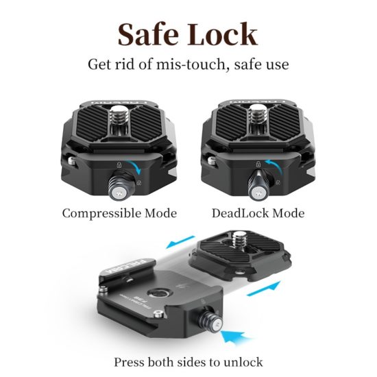 Camera Gimbal Arca Swiss Quick Release Plate Clamp Quick Switch Tripod Slider Mount Adapter - Image 3
