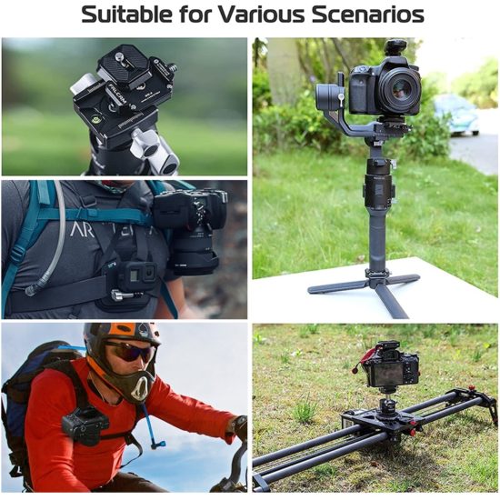 Camera Gimbal Arca Swiss Quick Release Plate Clamp Quick Switch Tripod Slider Mount Adapter - Image 4