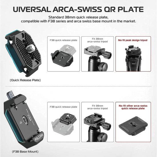 Camera Gimbal Arca Swiss Quick Release Plate Clamp Quick Switch Tripod Slider Mount Adapter - Image 2