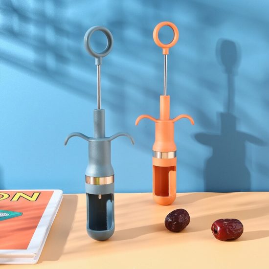 Fruit Core Remover Seed Push Out Tool Vegetable Gadgets Red Dates Jujube Pitter Cherry Olive Corer - Image 2