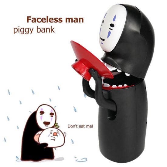 Spirited Away Kaonashi No-face Piggy Bank Toy Automatic Eaten Coin Miyazaki Hayao Chihiro Figure Saving Money Box Kids Gift - Image 3