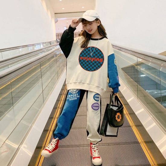 Girls Clothing Sets Teens Tracksuit Big Children'S Casual Sweater+Pants Kids Sports Suits 4-13Y - Image 3
