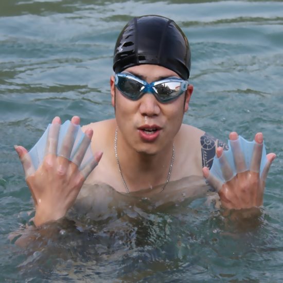 Swimming Hand Fins Flippers Finger Gloves Paddle Water Sports Tool Accessories 1Pair Unisex Frog Type Silicone Girdles - Image 3