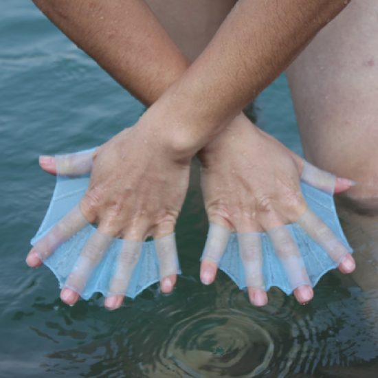 Swimming Hand Fins Flippers Finger Gloves Paddle Water Sports Tool Accessories 1Pair Unisex Frog Type Silicone Girdles