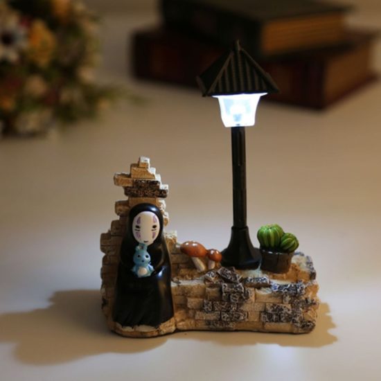 Ghibli Spirited Away No Face Man Figures Toy LED Night Light Anime Totoro Figure Model Toy Kids Gift - Image 3