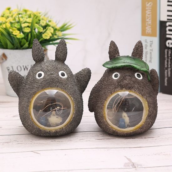 Studio Ghibli Spirited Away Totoro Figures Model Toy LED Night Light Anime Totoro Star Resin Home Decoration Gift - Image 2