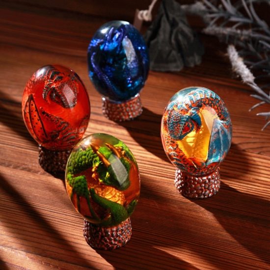 Lava Dragon Egg Glowing Dinosaur Egg Resin Souvenir Crystal Mineral Gems Home Decor Collection Kids Gift Toys - Image 2