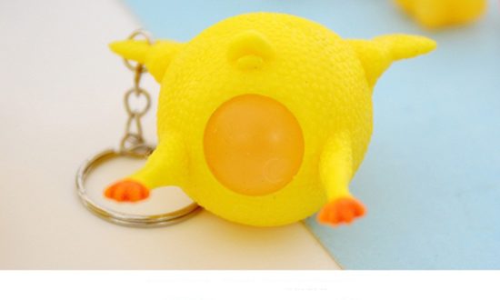 Chicken Egg Laying Hens Stress Ball Keychain Creative Funny Spoof Tricky Gadgets Toy Chicken - Image 3