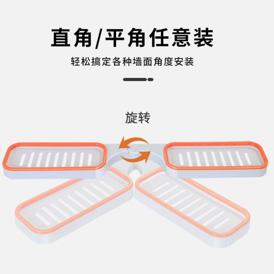 rack foldable Storage Toilet bathroom non perforated soap storage rack closet organizer - Image 4