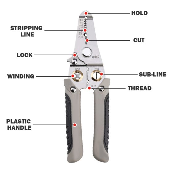 Wire Stripping Pliers Electrician Wire Splitting Pliers New Universal Industrial Cutting Cable Pliers - Image 3