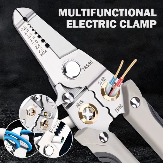 Wire Stripping Pliers Electrician Wire Splitting Pliers New Universal Industrial Cutting Cable Pliers - Image 2