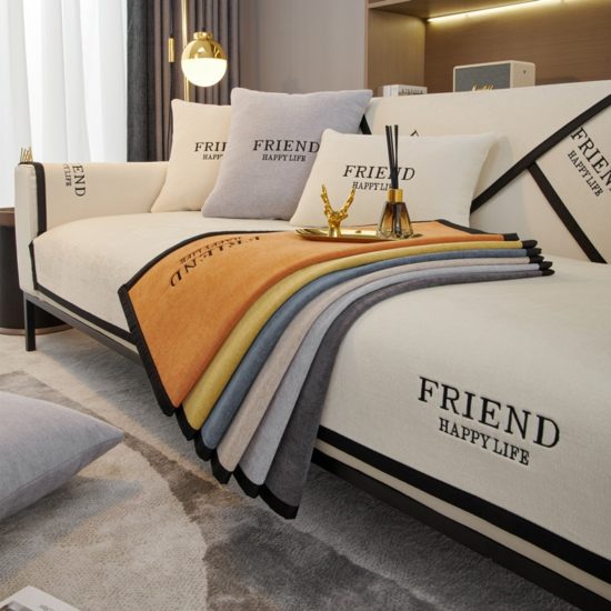 ⁦Sofa Covers Seat Towel Universal Slipcovers L Shape Corner for Living Room Non Slip Couch Protector⁩ - الصورة ⁦2⁩